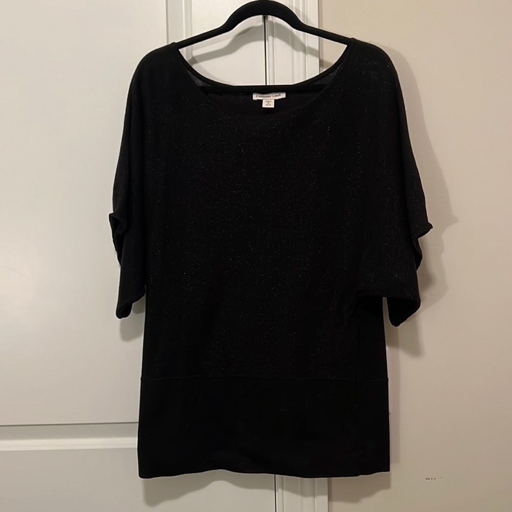 ⚡️Like-New⚡️Black Metallic Coldwater Creek Sweater